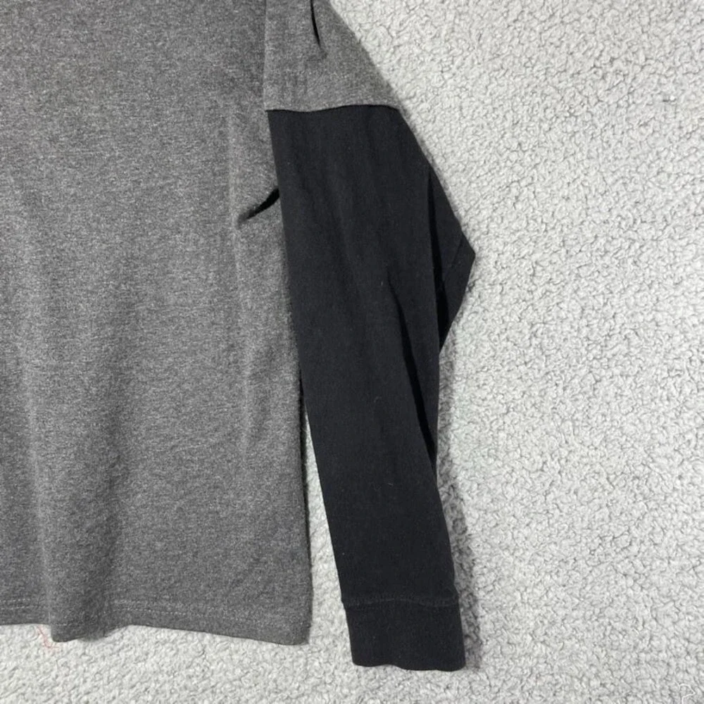 Disney Shirt Boys Large Gray Long Sleeve Crewneck Cotton Jersey Mickey Mouse